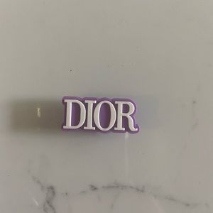 Designer logo crocs charms (purple)